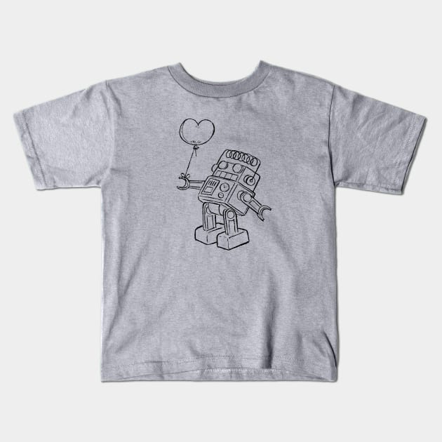 LOVEBOT line Kids T-Shirt by JimBryson